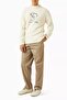 Knitted Fisherman Pattern Sweater, Off-White, Elegant Casual Style - 2