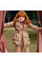 Girl's Fur Collar Winter Anorak Coat Camel L26K5848 - 2