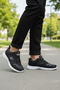 Black and White Large Size Lace-Up Men's Sports Shoes Xstep 020-Skin m - 3