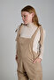 Mes402 Beige Velvet Maternity Salopet – Stylish and Comfortable - 5