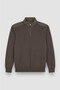 Men's Knitted Wool Zipped Sweater - 6