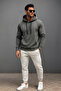 Hooded Pocket 3 Thread High Quality Unisex Women Men Sweatshirt - 2