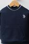 Baby Boy Round Neck 3 Thread Fabric Long Sleeve Top and Bottom Set - 2