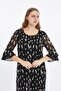 Special Patterned Plus Size Chiffon Dress