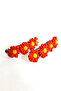 - Hülya 6683 Handmade Flower Patterned Polymer Clay Set of 2 Clip-On Hair Clips / 8 cm - 2