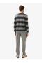 Men's Gray Melange Sweatshirt – Crew Neck, Long Sleeve C6T3N804 - 4
