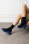 Darve Women's Boots Knitwear Woven Navy Blue Sole Black