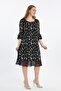 Special Patterned Plus Size Chiffon Dress - 6