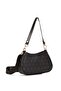 Women's Black Farme Monogram Baguette Hand and Shoulder Bag