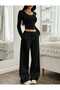 Black Women's Baggy Oversized Plus Size Sportswear Quality Loose Fit Stretchy Comfortable Fabric Sweatpants R7 - 2
