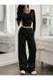 Black Women's Baggy Oversized Plus Size Sportswear Quality Loose Fit Stretchy Comfortable Fabric Sweatpants R7 - 4