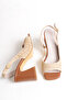 Women's Straw Design Asymmetrical Strappy Blunt Toe Chunky Heeled Shoes - 2