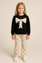 Girl's Set with Heart Printed Leggings 20454