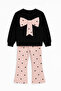 Girl's Set with Heart Printed Leggings 20454 - 2