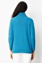 Women's Degaje Wool Sweater with Crocheted Collar Pocket and Collar A.Petrol - 4