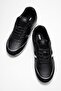 Lace-Up Women's Sneakers; Black - 5