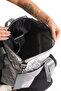 Women's Diamond Pattern Bucket Model Lightweight and Stylish Wallet Shoulder Bag with Shiny Parachute Fabric - 5