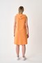 Women's Hooded Orange Pique Dress - 5