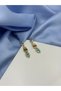 Gold Color Zircon Stone Element Dangle Earrings