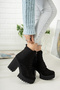 Tractor Sole Black Suede Boots - 3