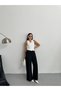 Wide Leg Trousers with Elastic Waist - 4