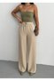 Wide Leg Trousers with Elastic Waist - 5