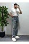 Gracht Men's White Oversize Basic T-Shirt Comfortable Cut Suitable for Daily Outfits Summer Tshirt - 5