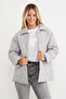 Quilted Patterned Oversized Buttoned Coat