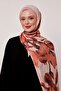 Patterned Silk Shawl |   Salmon Compass - 2