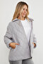 Quilted Patterned Oversized Buttoned Coat - 3