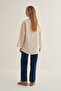 Women's Organic Cotton V-Neck Blouse Cream - 5