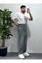 Gracht Men's White Oversize Basic T-Shirt Comfortable Cut Suitable for Daily Outfits Summer Tshirt - 4