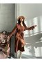 Women's Oversize Long Lined Belted Double Button Trench Coat - 4