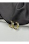 Gold Detailed Chakra Brand Model Design Hoop Earrings - 4