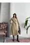 Women's Oversize Long Lined Belted Double Button Trench Coat - 2