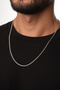 Steel Twist Men's Chain Necklace 3mm Non-Tarnish 60cm