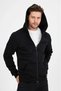 3-Thread Zippered, Fleece Inside, Hooded, Pocketed Fit Men's Sweatshirt Cardigan - 4