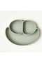 5-Piece Silicone Baby Feeding Set Mit Yeşili (Food Plate, Leak-Proof Bowl, Spoon, Cup, Bib) - 5