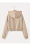 Women's Cropped Zip-Up Hooded 3 Thread Fleece Fall/Winter Short Jacket/Sweatshirt - 2