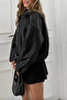 Luvren Black Street Style Belted Bomber Zr Leather Jacket - 3