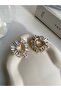 Special Series Silver Color Crystal Zircon Stone Heart Earrings - 4