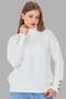 Women's Turtleneck Buttoned Sweater 11157 Ecru - 6