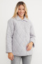 Quilted Patterned Oversized Buttoned Coat - 5
