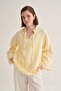 Women's Organic Cotton V-Neck Blouse Butter - 2