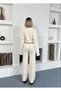 Knitwear Double Set with Contrast Detail in Beige - 5