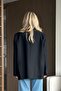 Black - Blue Striped Blazer Jacket - 9459 - 7