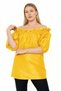 Solid Off-Shoulder Top with Ruffles - 3