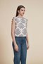 Floral Ruffled Sleeveless Top - 5