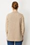 Women's V-Neck Pocket Crocheted Wool Vest K.Beige - 3