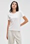 Solid Cropped Half-Sleeve Top